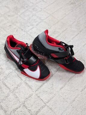 Nike Romaleos 4 Weightlifting Shoes Black White Red Mens 10.5 CD3463-003 NEW